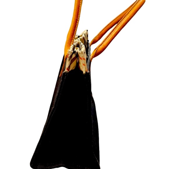 BURRBERRY BLUE LABEL BLACK CANVAS TOTE - Picture 6 of 9